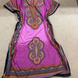 Santee Vibrant Pink Maxi Kaftan Dress